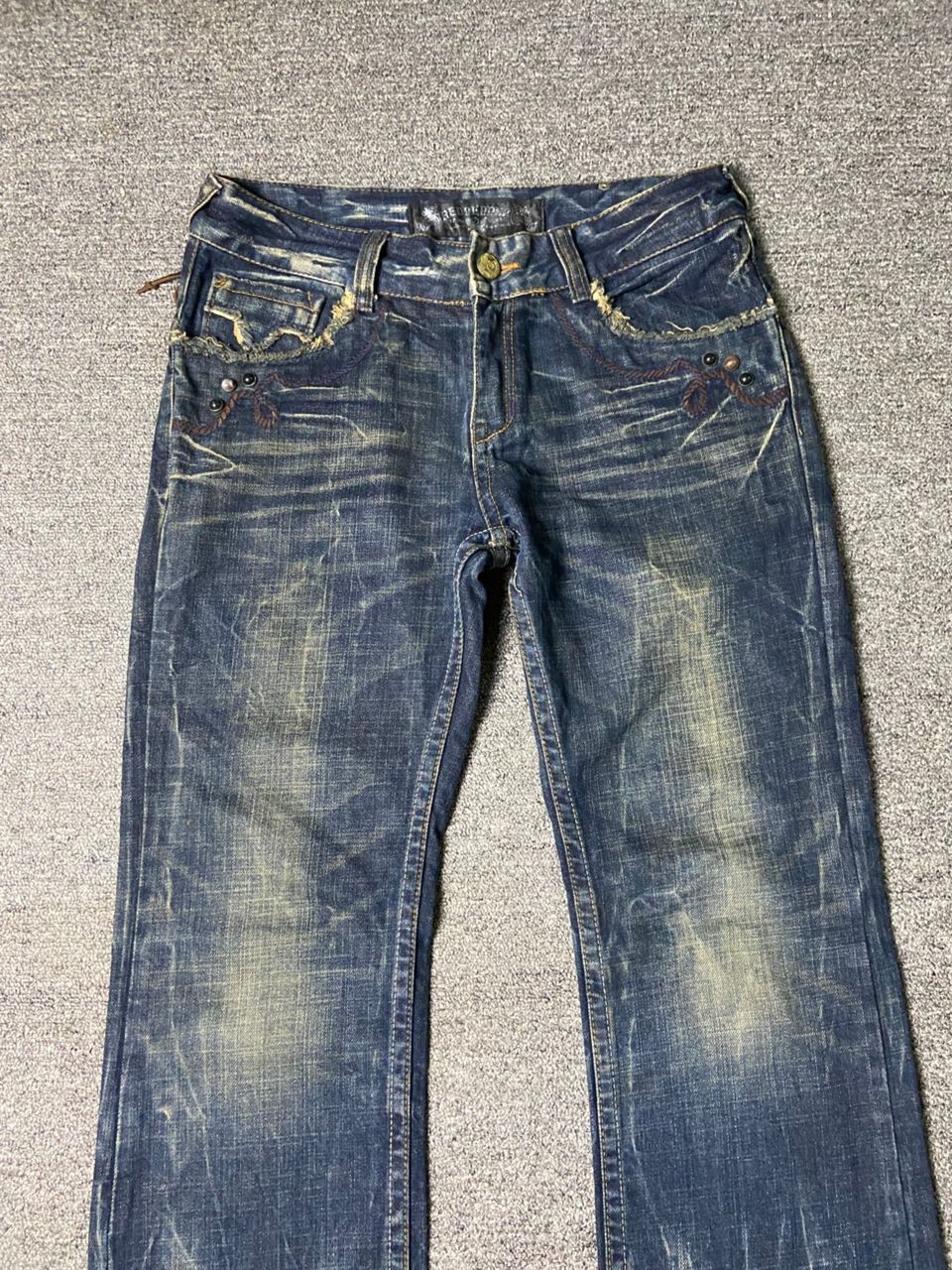 Japanese Brand 🔥Vintage RED PEPPER Distressed Denim Jeans🔥 (136) Size US 32 / EU 48 - 15 Thumbnail