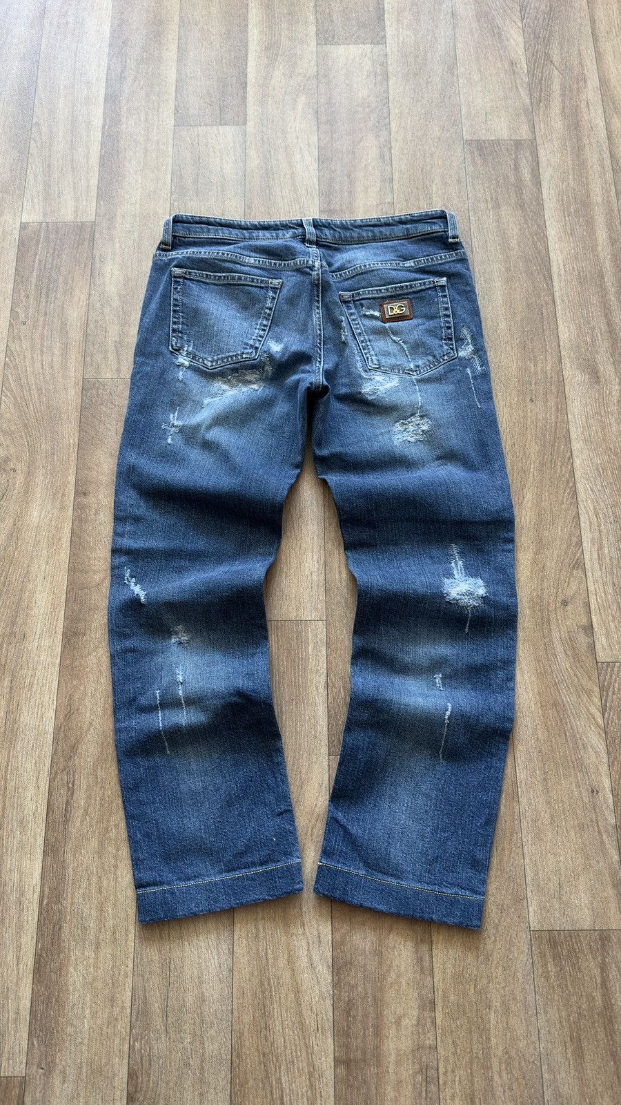 Dolce & Gabbana Dolce & Gabbana Y2K Archive Distressed Wash Denim Jeans Size 28" / US 6 / IT 42 - 11 Thumbnail