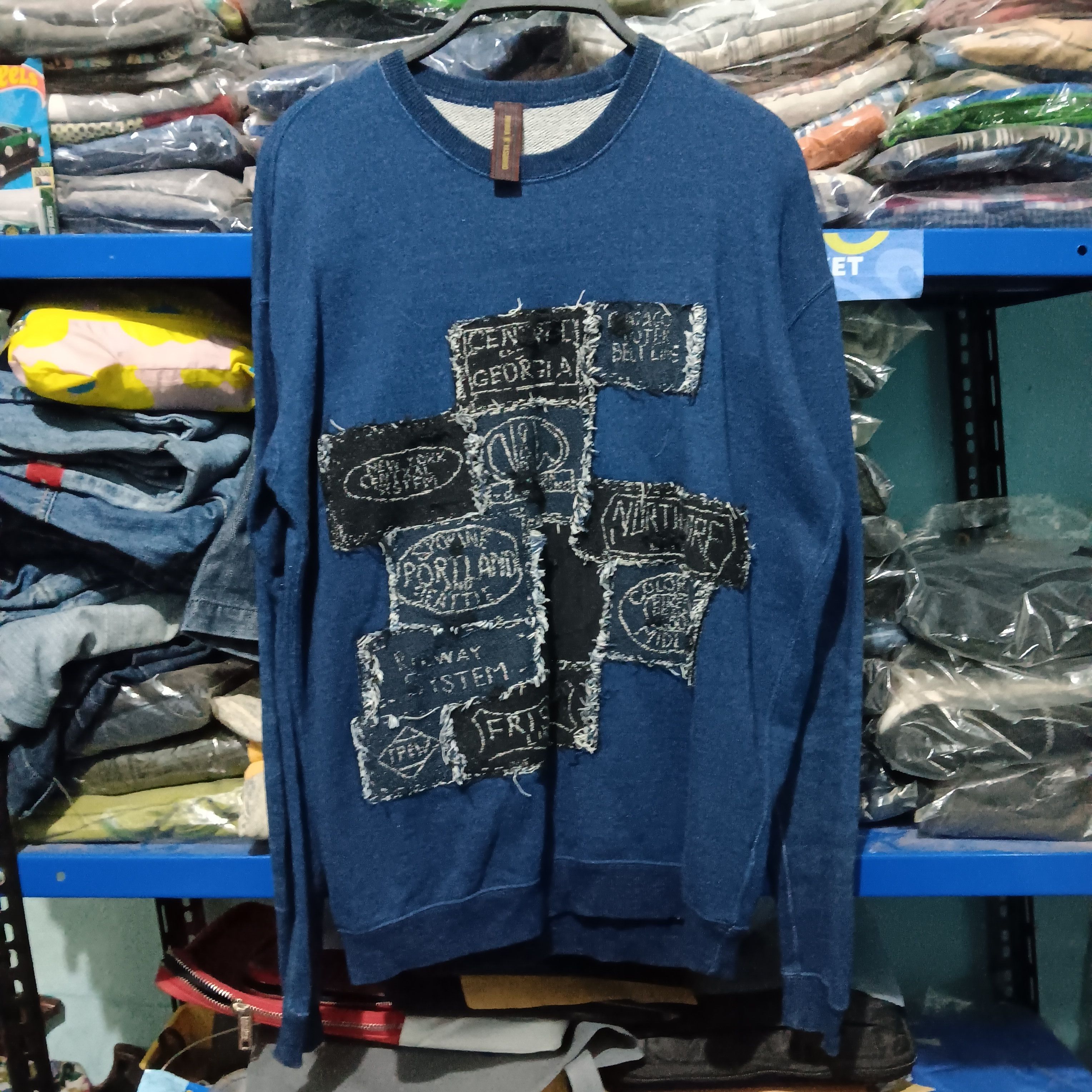 Maison MIHARA YASUHIRO Miharayasuhiro patchwork crewneck Size US L / EU 52-54 / 3 - 1 Thumbnail