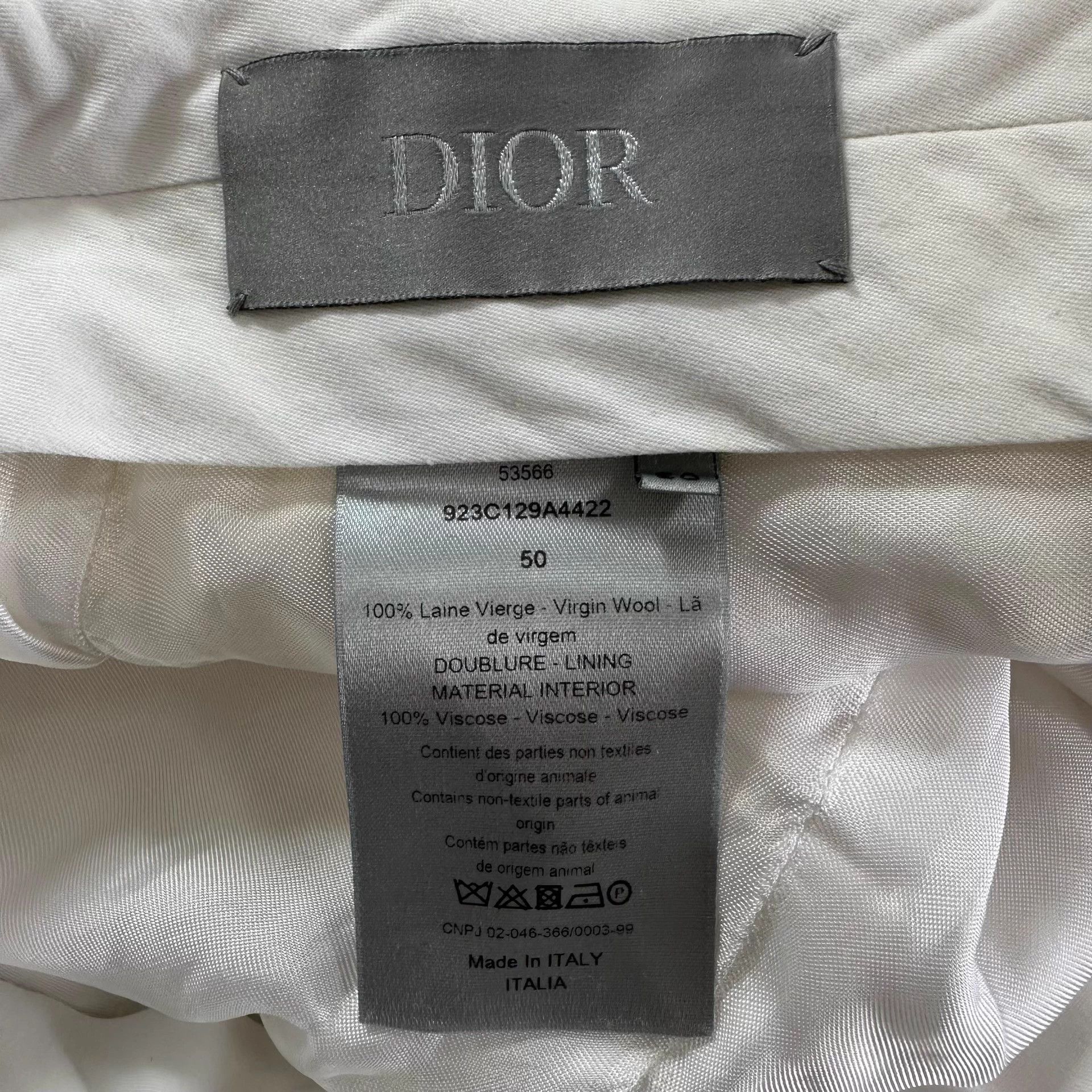 Dior Dior Man 19ss Cream 100% Wool Trousers 50 Mint Size US 34 / EU 50 - 4 Thumbnail