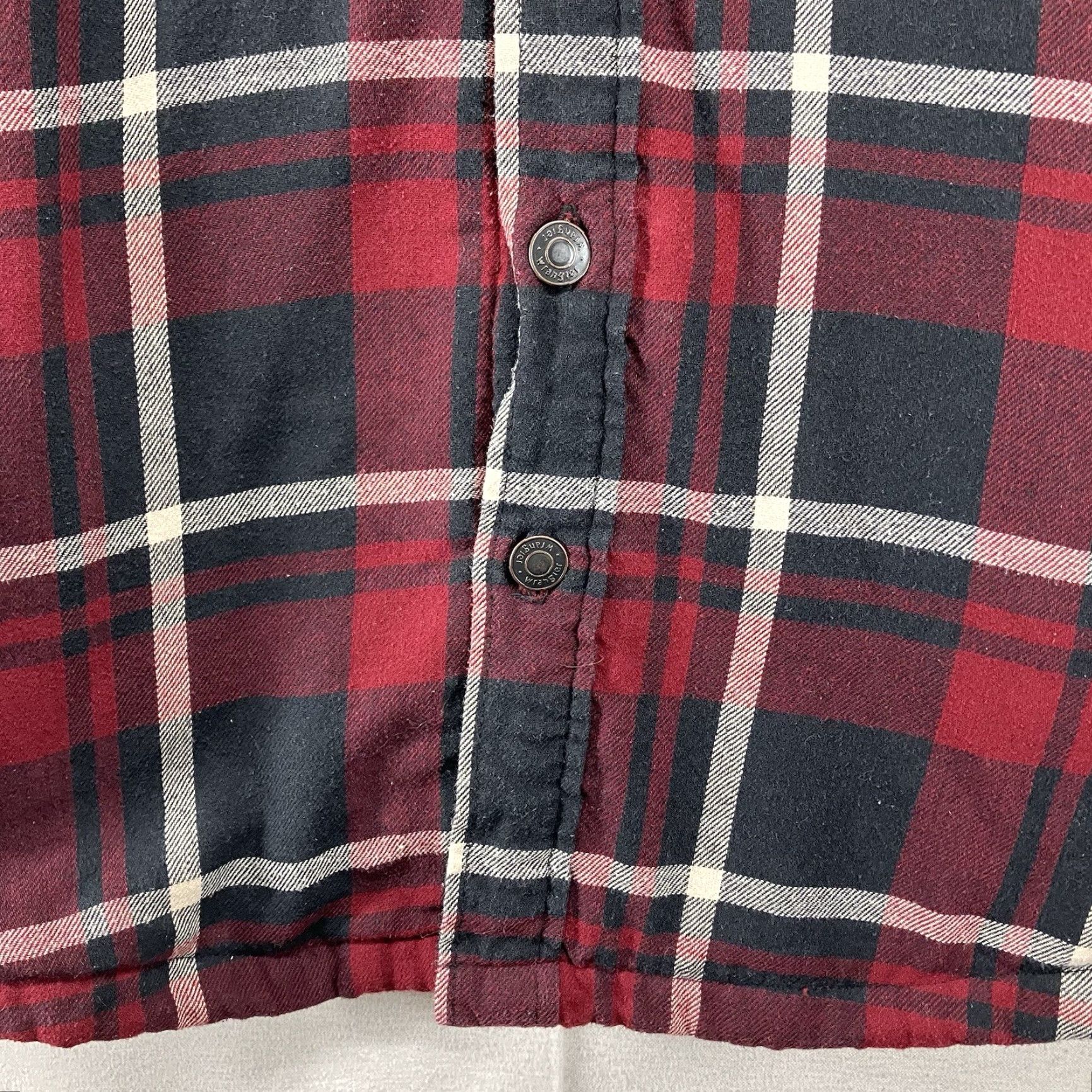 Wrangler VINTAGE Wrangler Shirt Jacket Men M Heavy Plaid Sherpa Lined Flannel Barn Coat Shacket Red 45 in Chest Mens Regular Size M Size US M / EU 48-50 / 2 - 7 Thumbnail