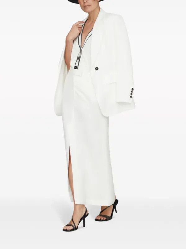 Brunello Cucinelli o1la1rc1a0425 Skirt in White Size 28" / US 6 / IT 42 - 3 Thumbnail