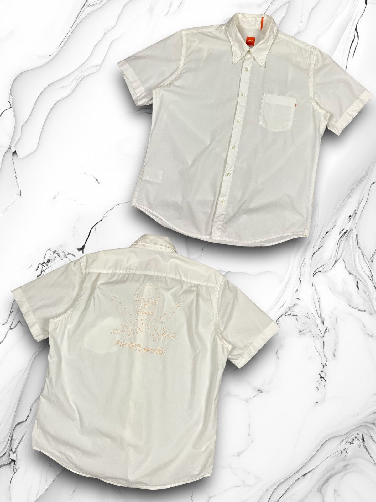 Designer × Hugo Boss 🏴‍☠️❤️ Hugo Boss Pirates of Love Designer Luxury Button UP Size US L / EU 52-54 / 3 - 1 Thumbnail
