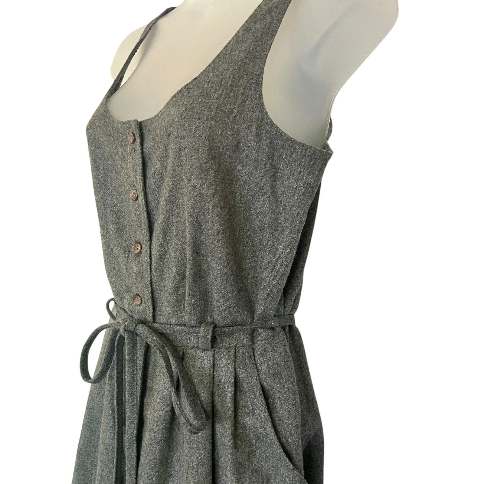 JCPenney × Vintage Vintage 70s JCPenney Gray Sleeveless Midi Wide-Leg Jumpsuit Size 27" / US 4 / IT 40 - 7 Thumbnail