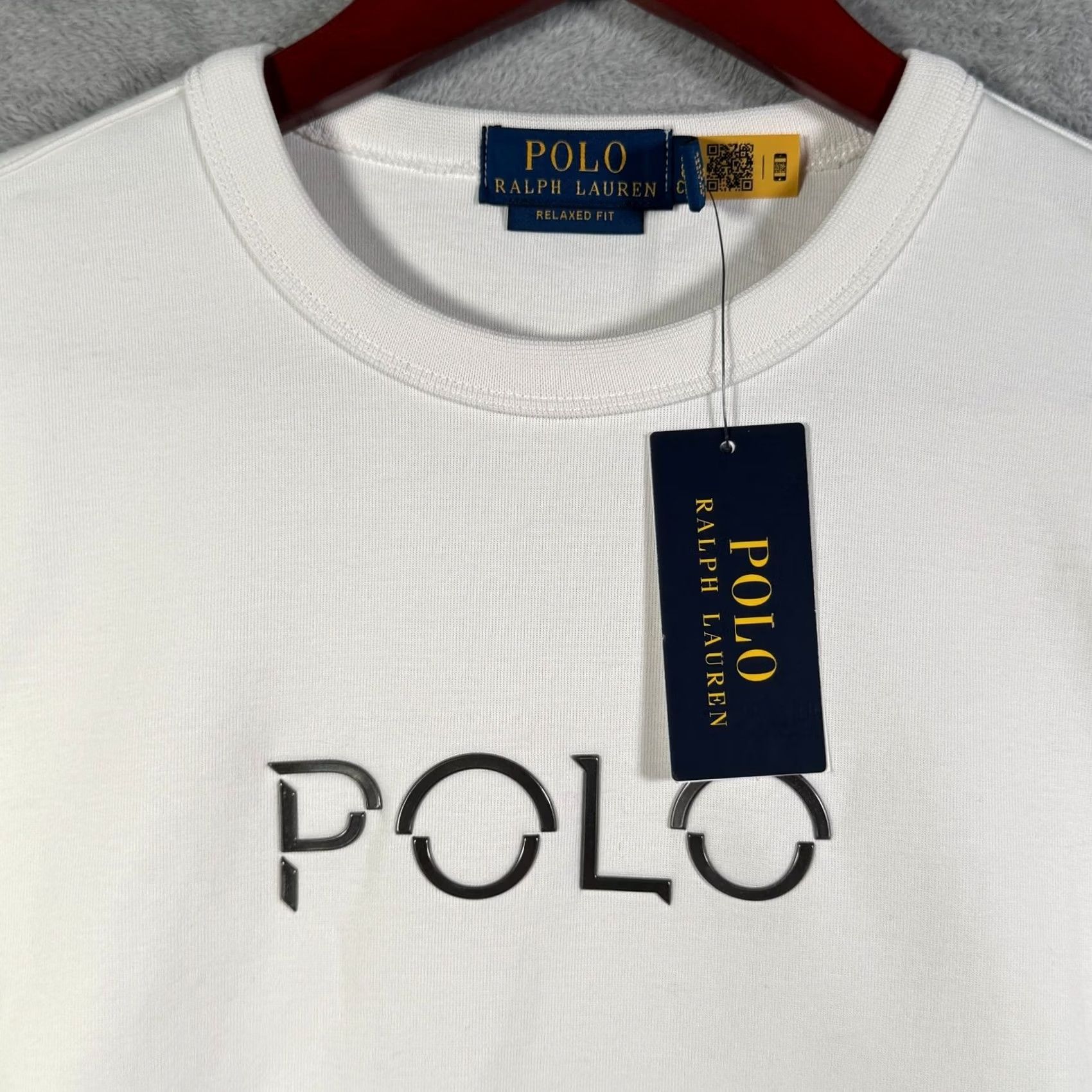 Polo Ralph Lauren Polo Ralph Lauren Sweatshirt Mens S White Double Knit Spell Out RELAXED Fit Size US S / EU 44-46 / 1 - 2 Thumbnail