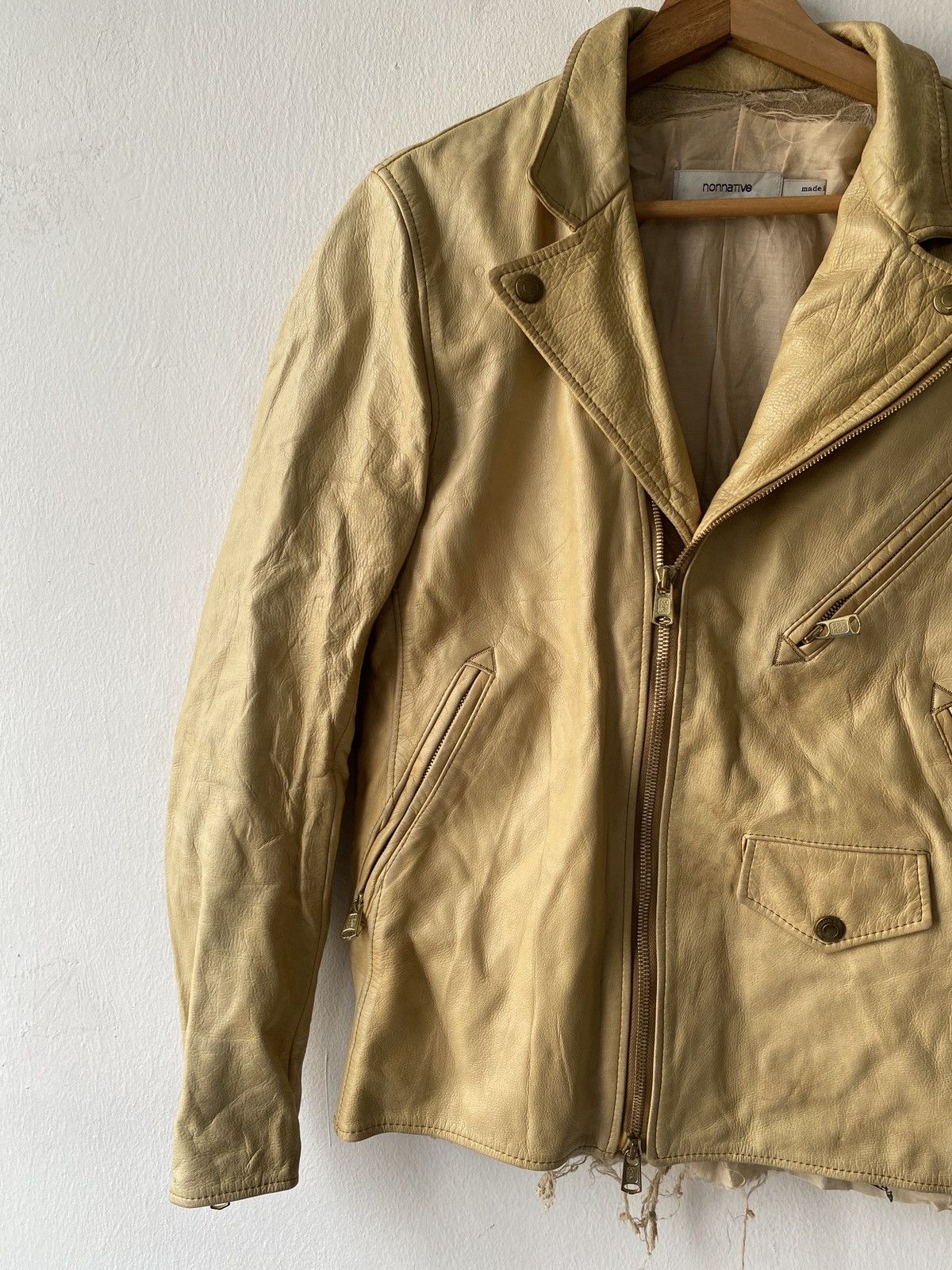 Japanese Brand Nonnative Japan Distressed Leather Jacket Size US S / EU 44-46 / 1 - 4 Thumbnail