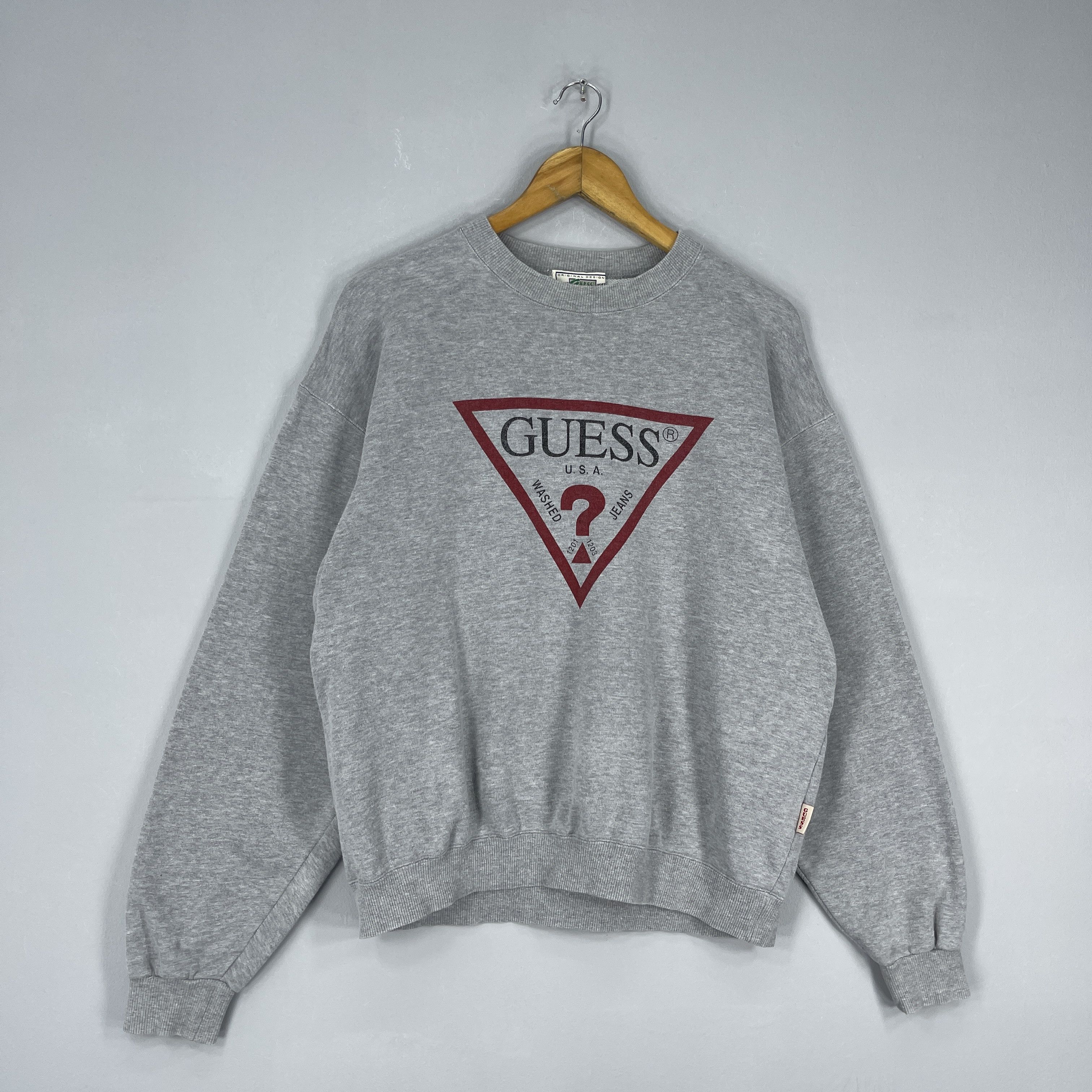 Guess Vintage GUESS JEANS Spellout Big Logo Printed Sweatshirt Size US L / EU 52-54 / 3 - 3 Thumbnail
