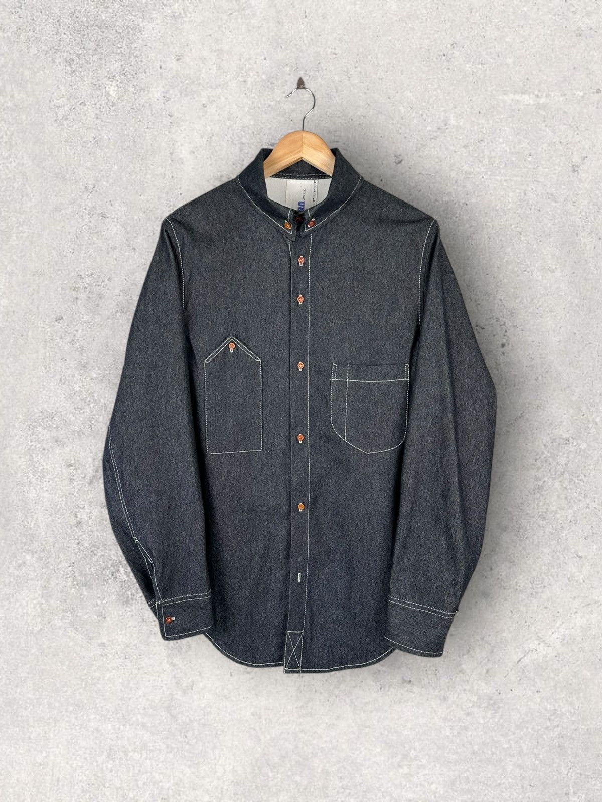 Nigel Cabourn Arn Mercantile Nigel Cabourn Denim Shirt Button Up Size US L / EU 52-54 / 3 - 1 Thumbnail