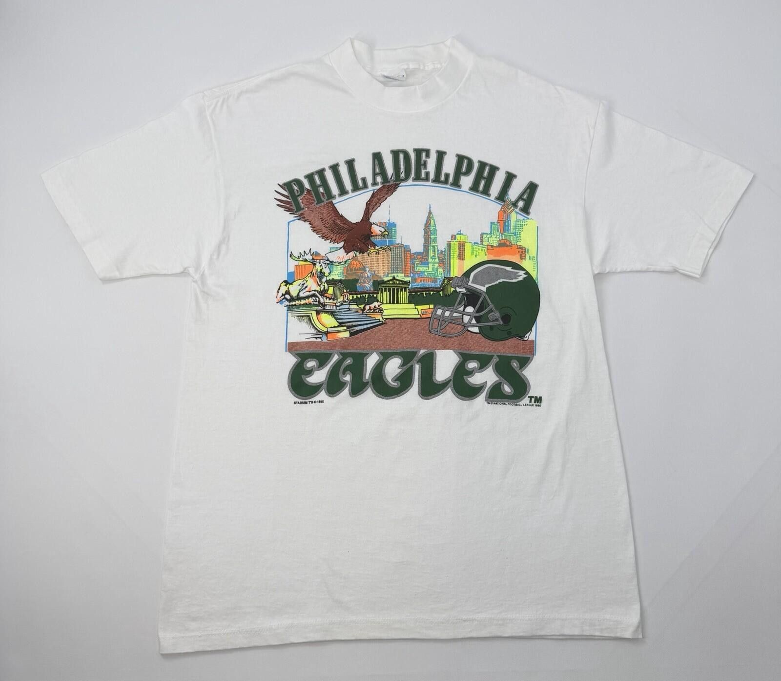 Vintage 1990 Philadelphia Eagles Stadium Football T-Shirt L