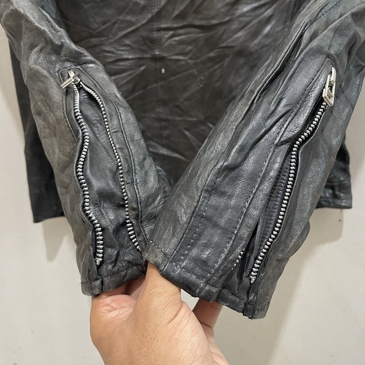 Vanquish × Vintage Vintage VANQUISH Leather Motorcycle Rider Zipper Jacket Size US M / EU 48-50 / 2 - 18 Thumbnail