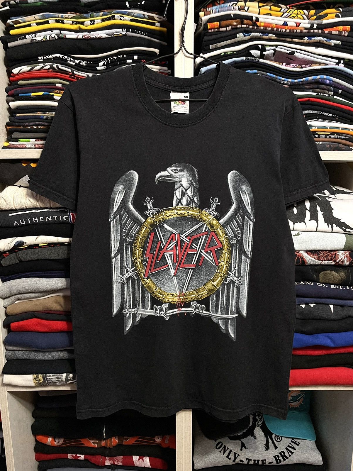Band Tees Vintage 2003 Slayer Y2K Metal Rock Band Faded T-Shirt M/L Size US L / EU 52-54 / 3 - 9 Thumbnail