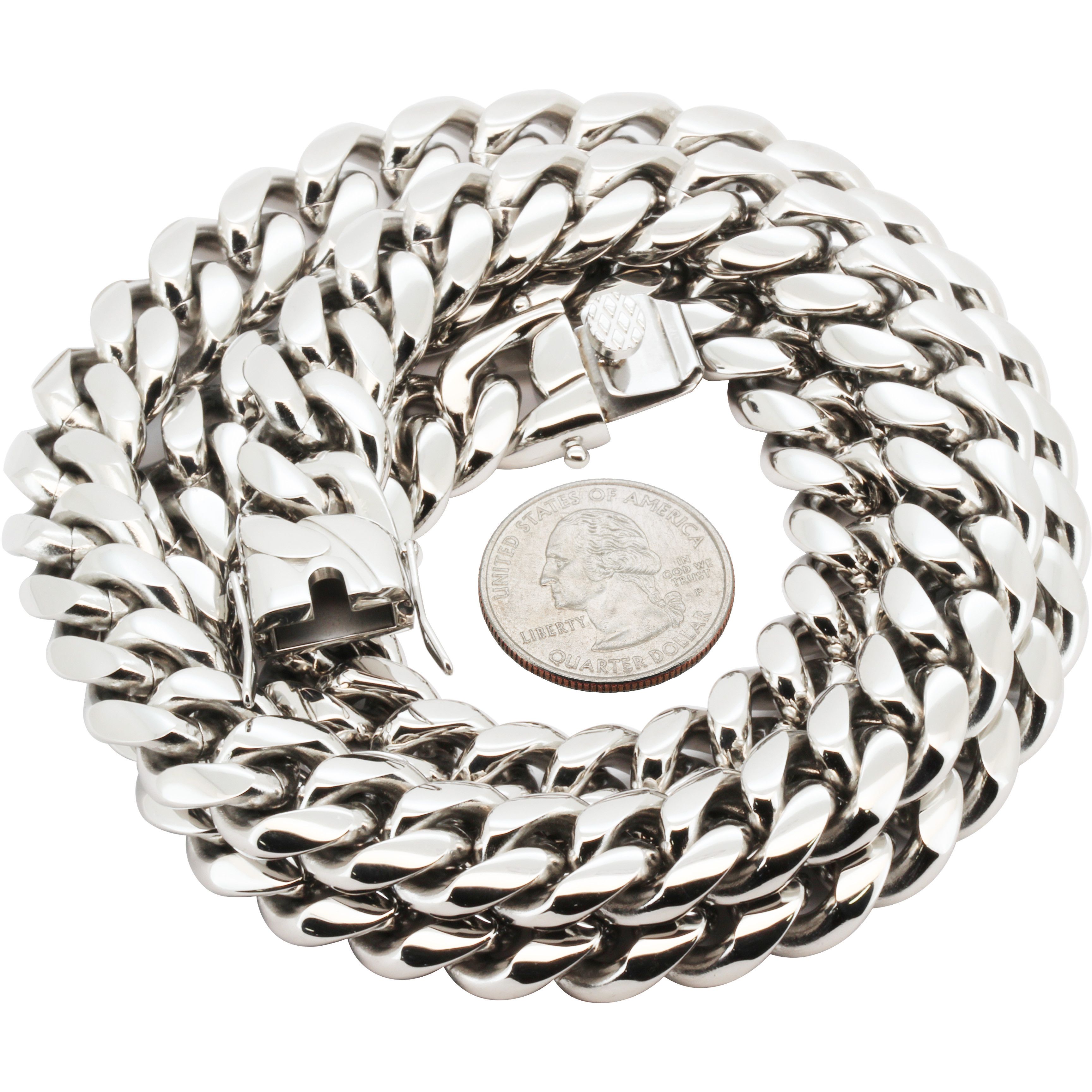 Other 316L Stainless Steel 14mm Miami Cuban Link Chain Necklace24" Size ONE SIZE - 2 Thumbnail