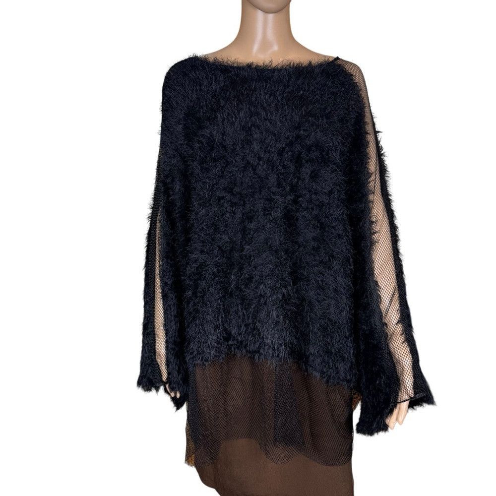 Other New TOV Los Angeles Black Fur Knit Mesh Details Sweater Siz Size S / US 4 / IT 40 - 1 Thumbnail