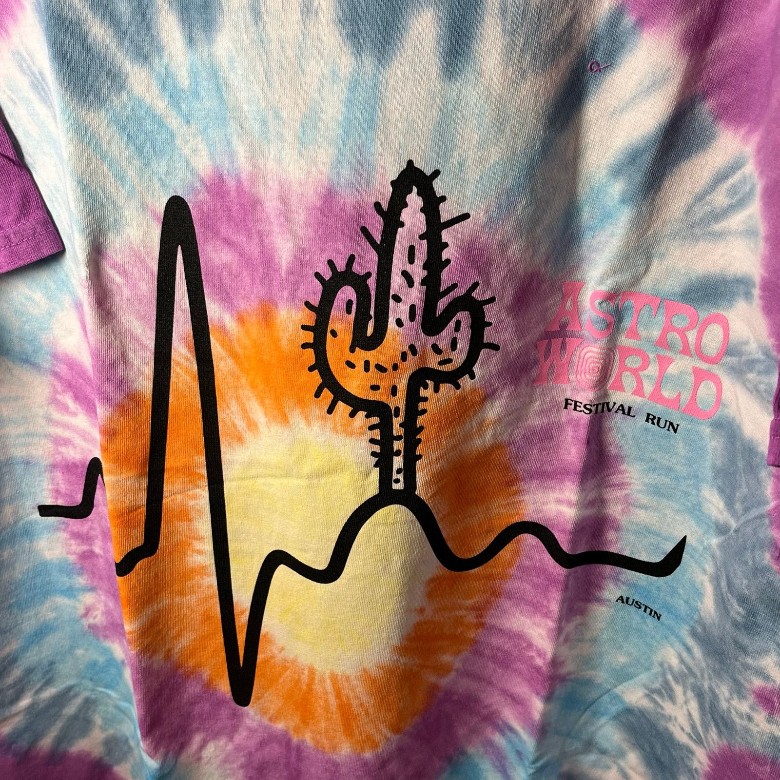 Travis Scott Travis Scott Cactus Pulse Feeling Alive! Tie-Dye Shirt Men L Size US L / EU 52-54 / 3 - 9 Thumbnail