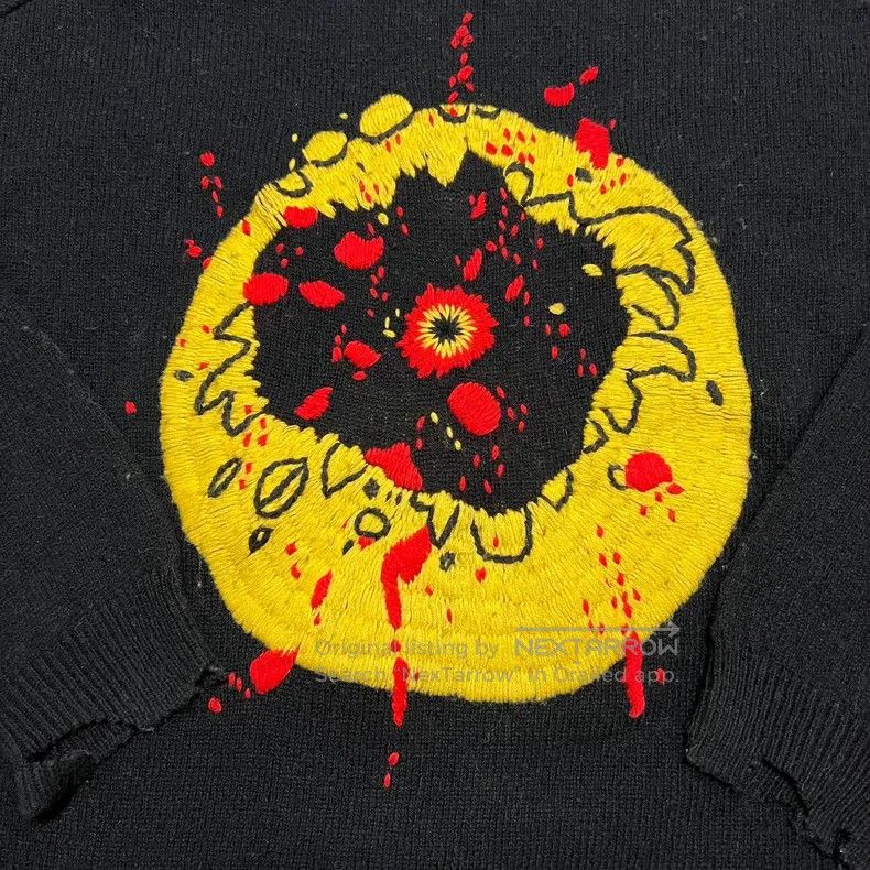 Saint Michael Saint Michael Shot Smiley Face Destroys Sweater Size US L / EU 52-54 / 3 - 6 Thumbnail