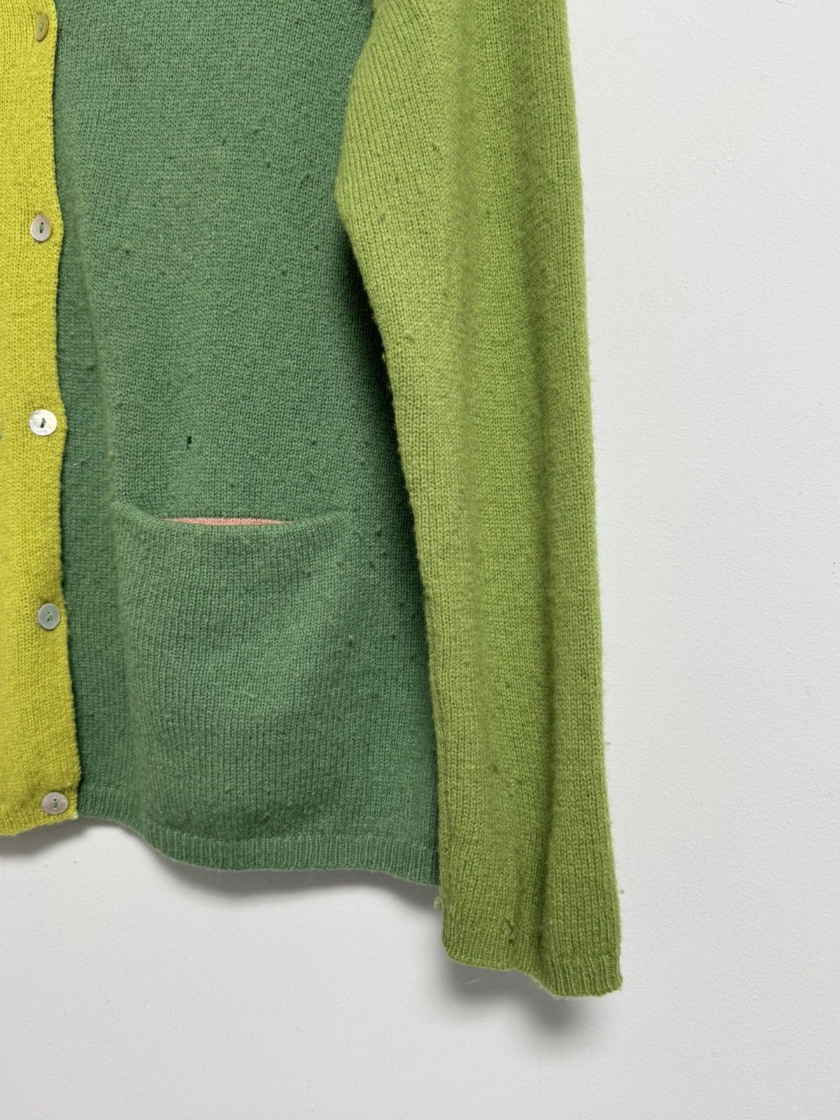 Gudrun Sjoden Gudrun Sjoden Wool Green Patchwork Sweater Women's Cardigan Size M / US 6-8 / IT 42-44 - 5 Thumbnail