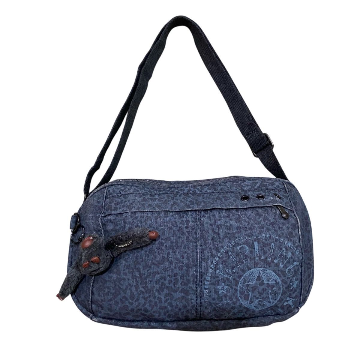 Japanese Brand Kipling Jachin Crossbody Bag Blue Leopard Print Animal Size ONE SIZE - 1 Thumbnail