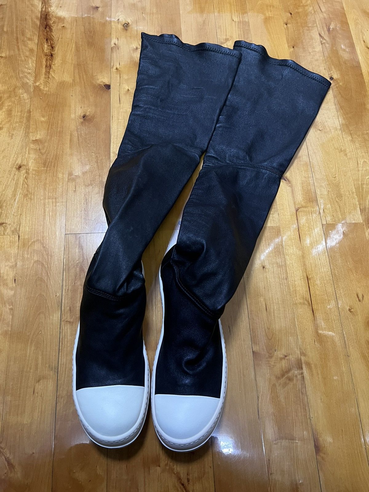 Rick Owens Rick owens mainline leather thigh high stocking sz36 Size US 6 / IT 36 - 1 Thumbnail