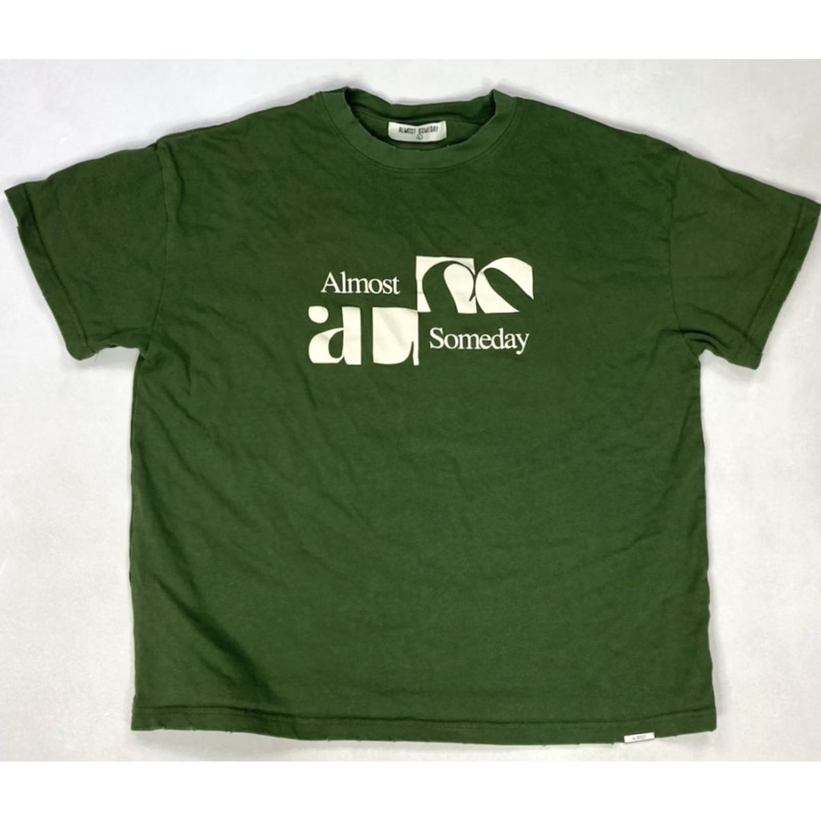 Vintage Almost Someday Graphic T-shirt Men L Green Distressed Short Sleeve Crew Neck Logo Regular Size US L / EU 52-54 / 3 - 4 Thumbnail