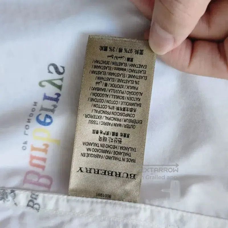 Burberry Burberry White Cotton Sport Print Shirt. Size L / US 10 / IT 46 - 4 Thumbnail
