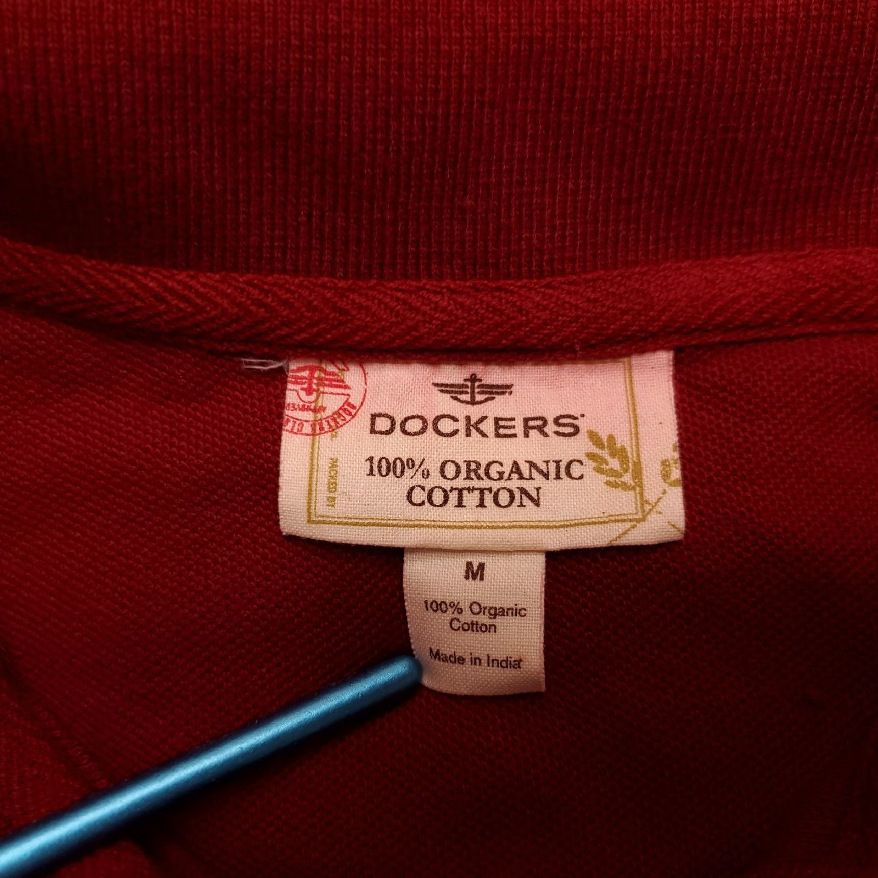 Dockers VINTAGE Dockers Shirt Mens M Red 100% Organic Cotton Short Sleeve Casual Polo Button-Up VTG Size US M / EU 48-50 / 2 - 5 Thumbnail