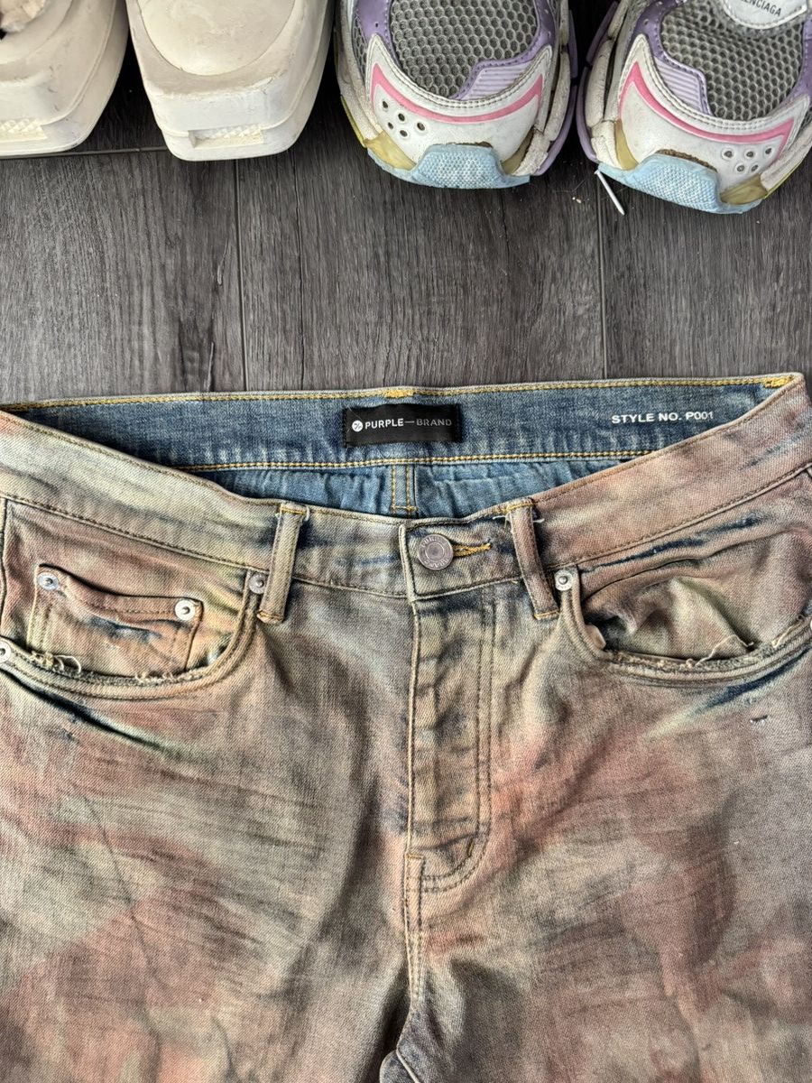Purple Brand Purple brand bleached acid wash skinny jeans Size US 30 / EU 46 - 2 Thumbnail
