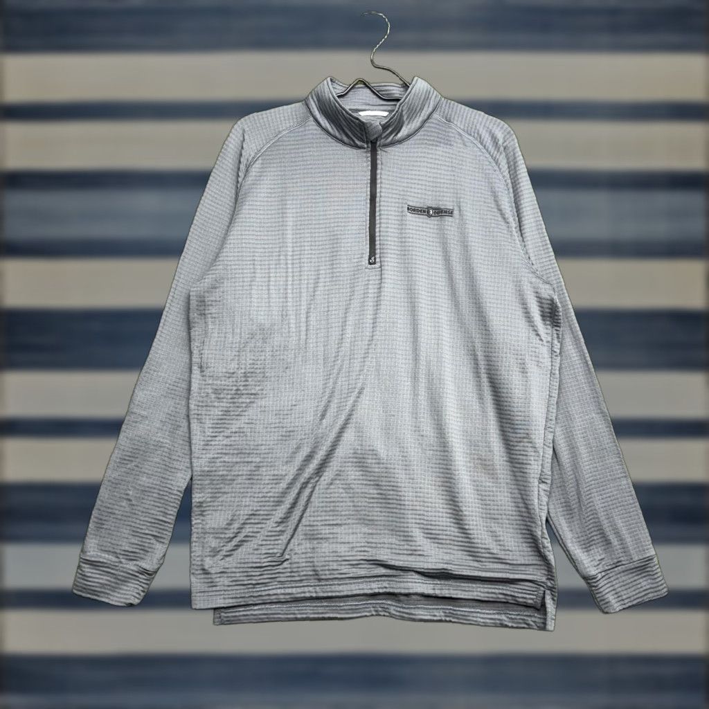 Vintage Swannies Sweatshirt Mens Large Gray 1/4 Zip Mock Neck Golf Borden Defense Shirt 1/4 Zip Pullover Raglan Sleeve Long Sleeve Casual Regular Size US L / EU 52-54 / 3 - 1 Thumbnail