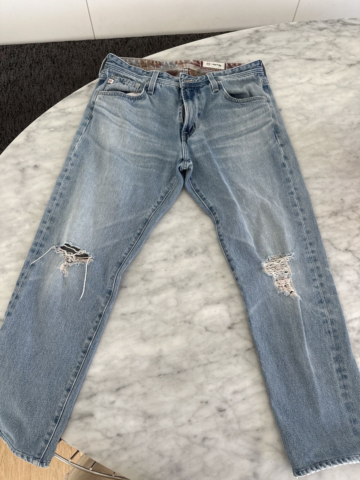AG Adriano Goldschmied Slim straight AG jeans Size US 34 / EU 50 - 1 Thumbnail