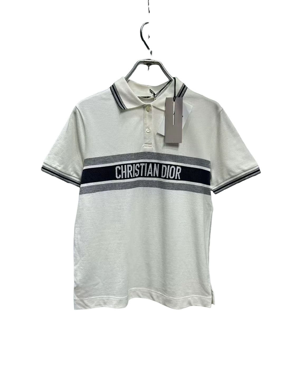 Dior Dior Striped Logo Jacquard Polo Shirt XS Size XS / US 0-2 / IT 36-38 - 1 Thumbnail