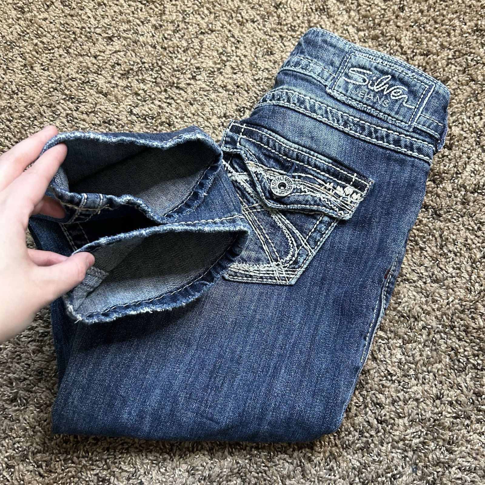 Silver Jeans Co. Silver Suki Surplus Capris Low-Rise Denim Jeans Size 26 Size 26" / US 2 / IT 38 - 7 Thumbnail