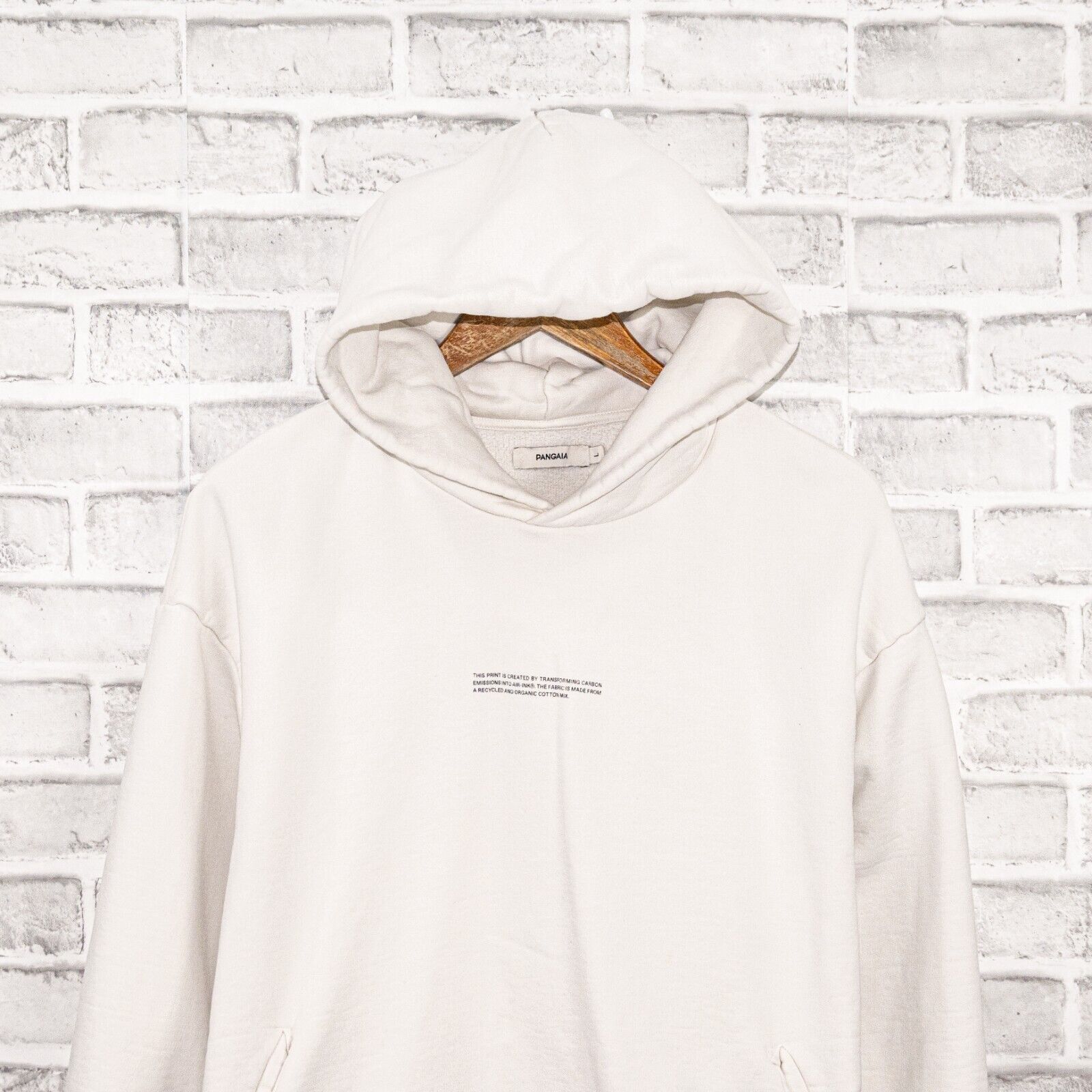 Pangaia PANGAIA Recycled Organic cotton Air Ink Hoodie off white Size L / US 10 / IT 46 - 5 Thumbnail