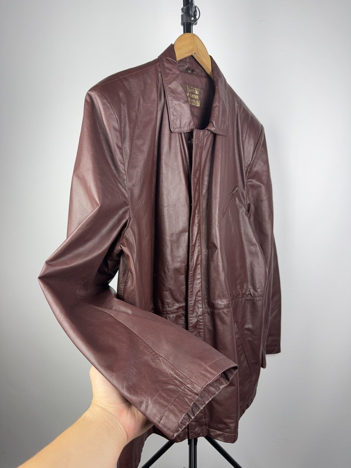 Leather Vintage 90s Avant Garde Y2K Leather MOTO Jacket Rock Punk Size US XL / EU 56 / 4 - 6 Thumbnail