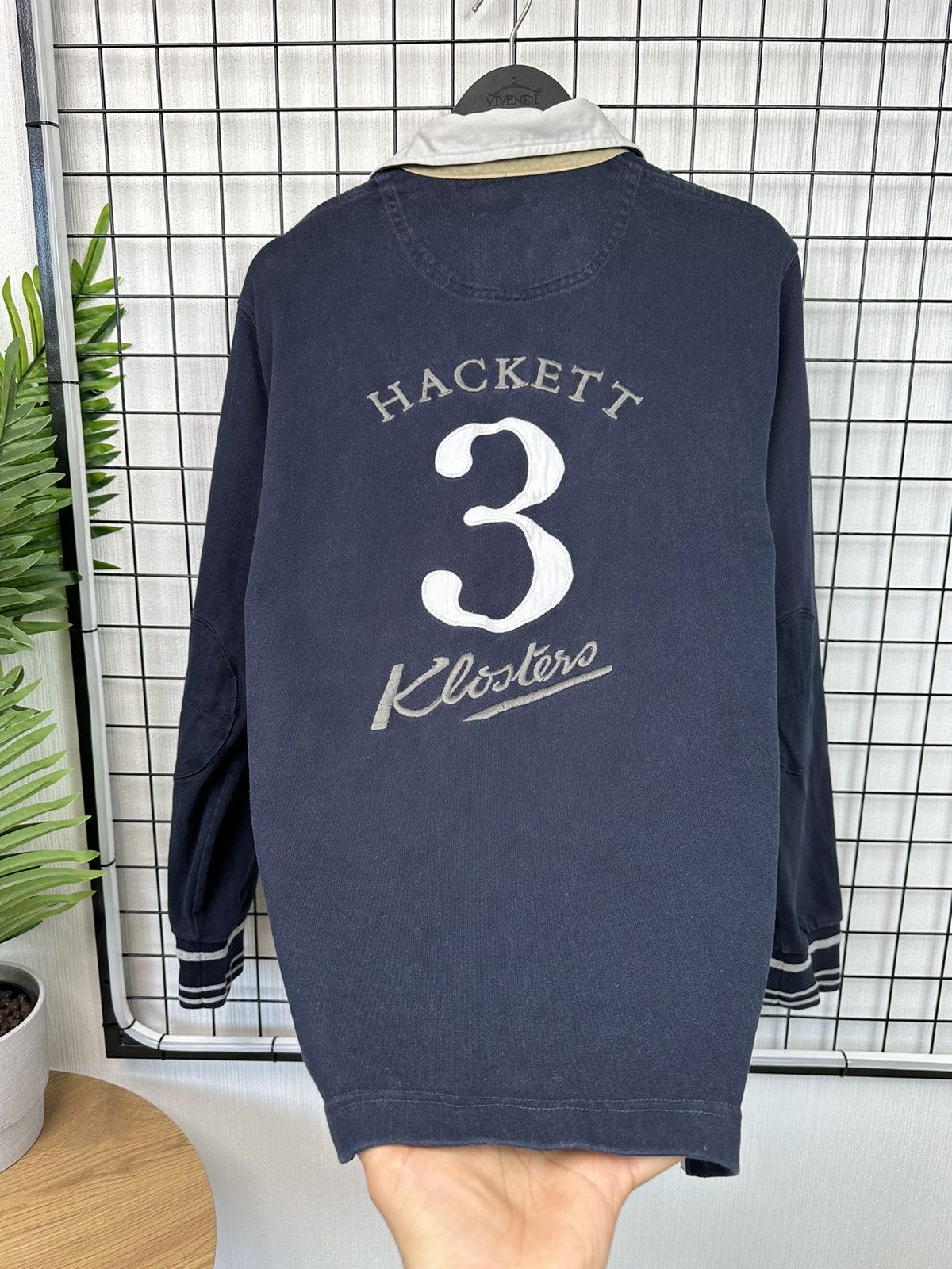 Hackett × Vintage Vintage Hackett London Snow polo team jersey #3 Men L Navy Size US L / EU 52-54 / 3 - 21 Thumbnail