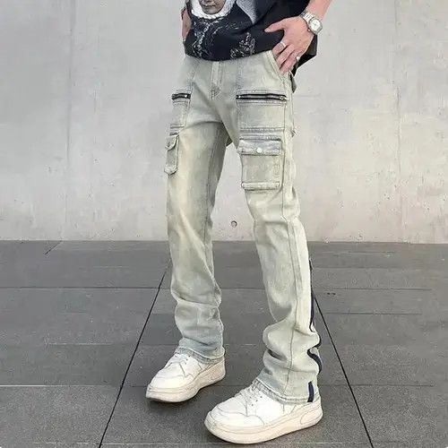 Japanese Brand Zipper pocket flare jeans Size US 30 / EU 46 - 3 Thumbnail