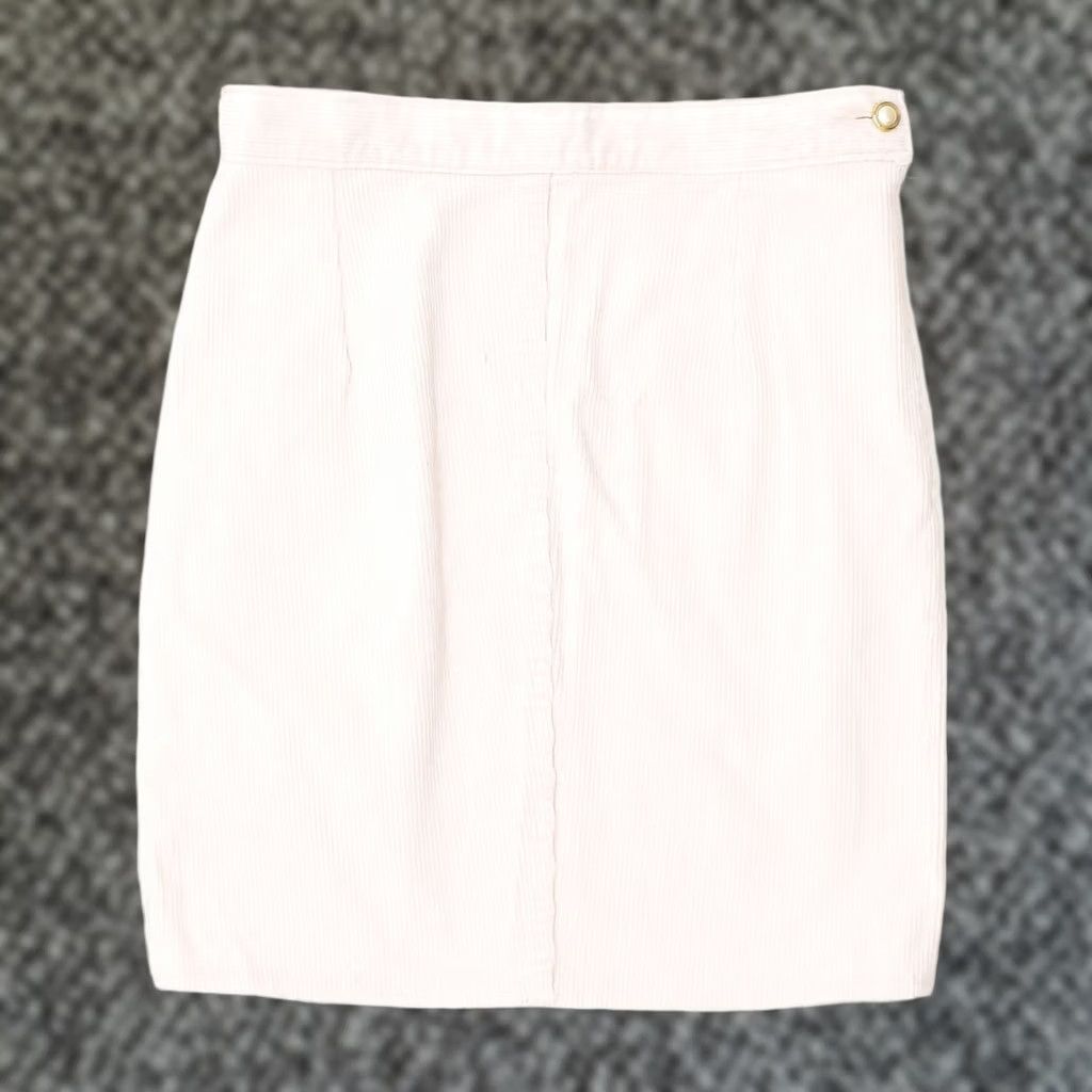 Pinko VINTAGE Womens Corduroy Skirt W26 Small Pink Straight Designer Skirt Size 26" / US 2 / IT 38 - 1 Thumbnail