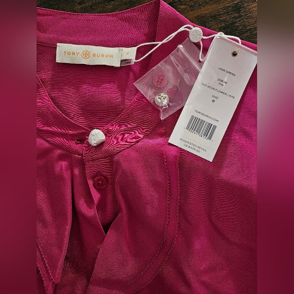 Tory Burch NWT Tory Burch Jane Fuschia Hibiscus Dress 6 Medium Size M / US 6-8 / IT 42-44 - 2 Thumbnail