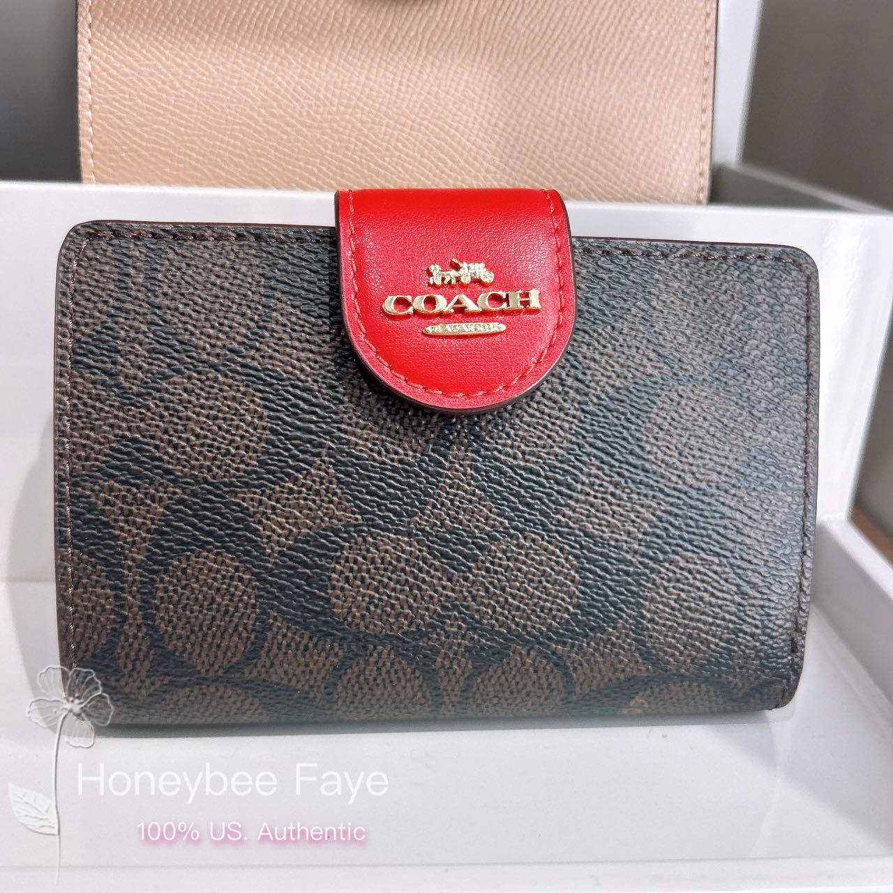 Coach Medium Corner Zip Wallet In Signature Canvas CW786 Size ONE SIZE - 3 Thumbnail