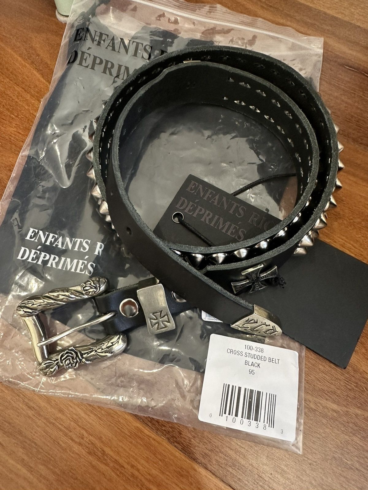 Enfants Riches Deprimes ERD Cross Double Studded Belt Size 32 - 8 Thumbnail