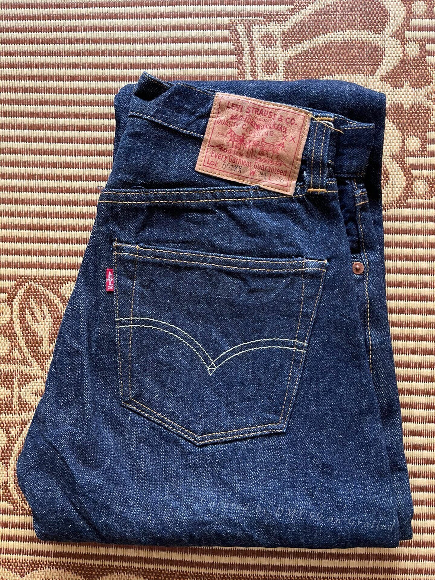 LVC Levi's 501xx 1947 Model Raw Jeans Size US 28 / EU 44 - 1 Thumbnail