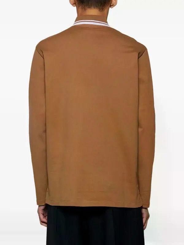 Gucci o1la5ras0626 Cotton Piquet Polo Shirt in Brown Size US M / EU 48-50 / 2 - 5 Thumbnail