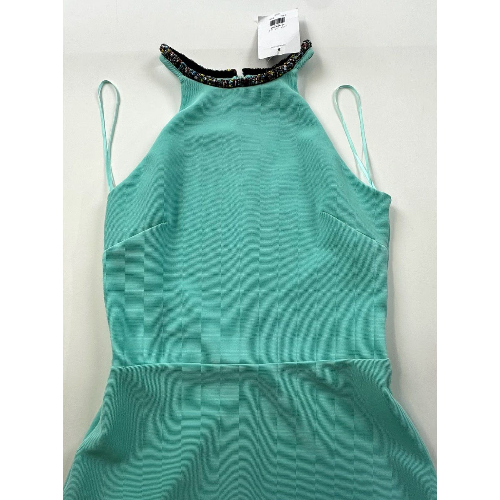Topshop Topshop Women's Blue Beaded Halter Fit & Flare Mini Dress Size 2 User: Topshop Women's Blue Beaded Halter Fit & Flare Mini Dress Size 2 Size XS / US 0-2 / IT 36-38 - 2 Thumbnail