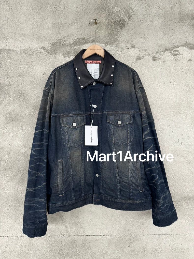 Acne Studios Acne Studios 24 FW Patchwork Collar Ripple Washed Denim Ja Size US L / EU 52-54 / 3 - 1 Thumbnail
