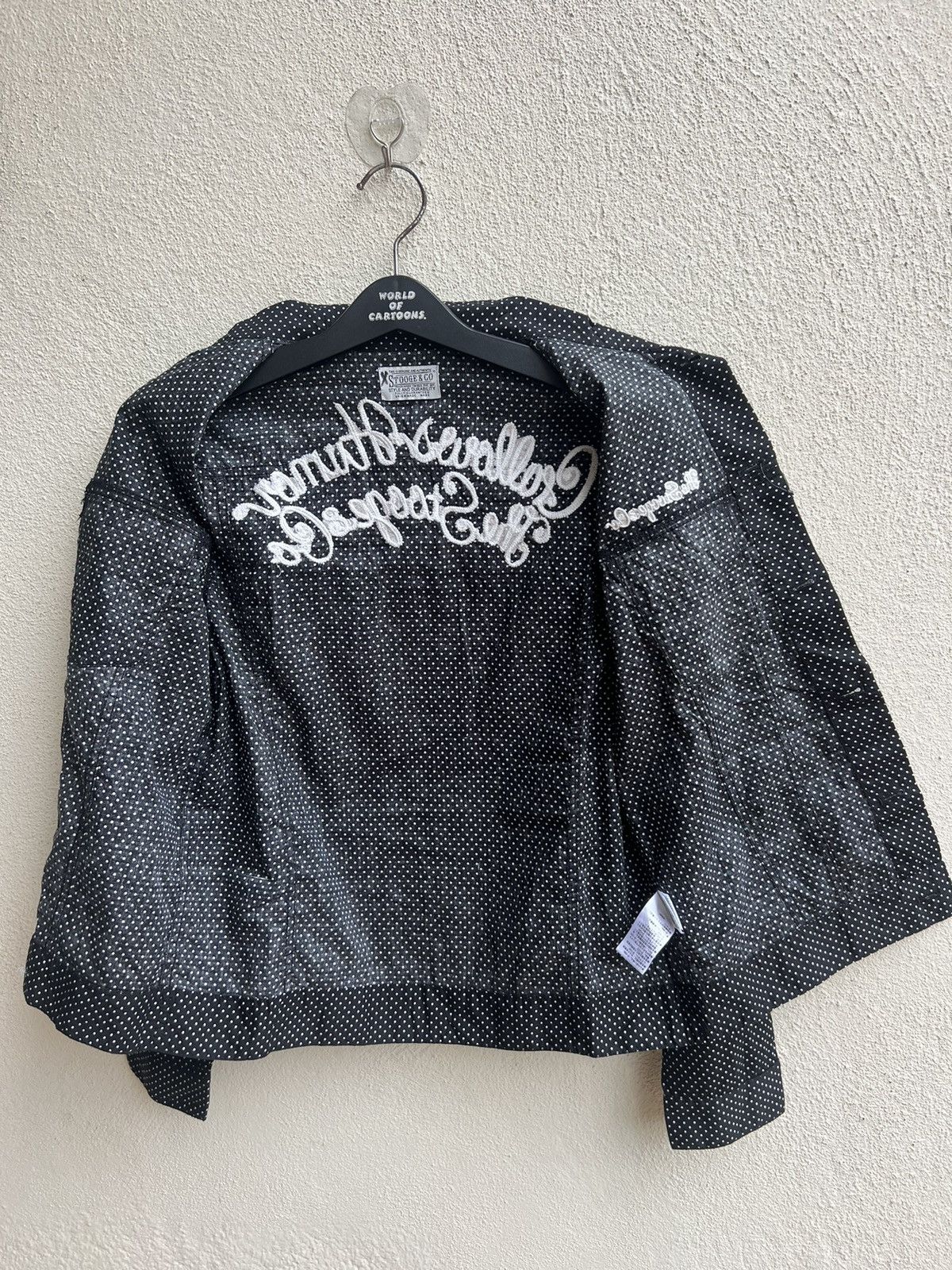 Vintage STOOGE & CO Japan Embroidery Polka Dots Light Trucker Jacket Size US S / EU 44-46 / 1 - 16 Thumbnail