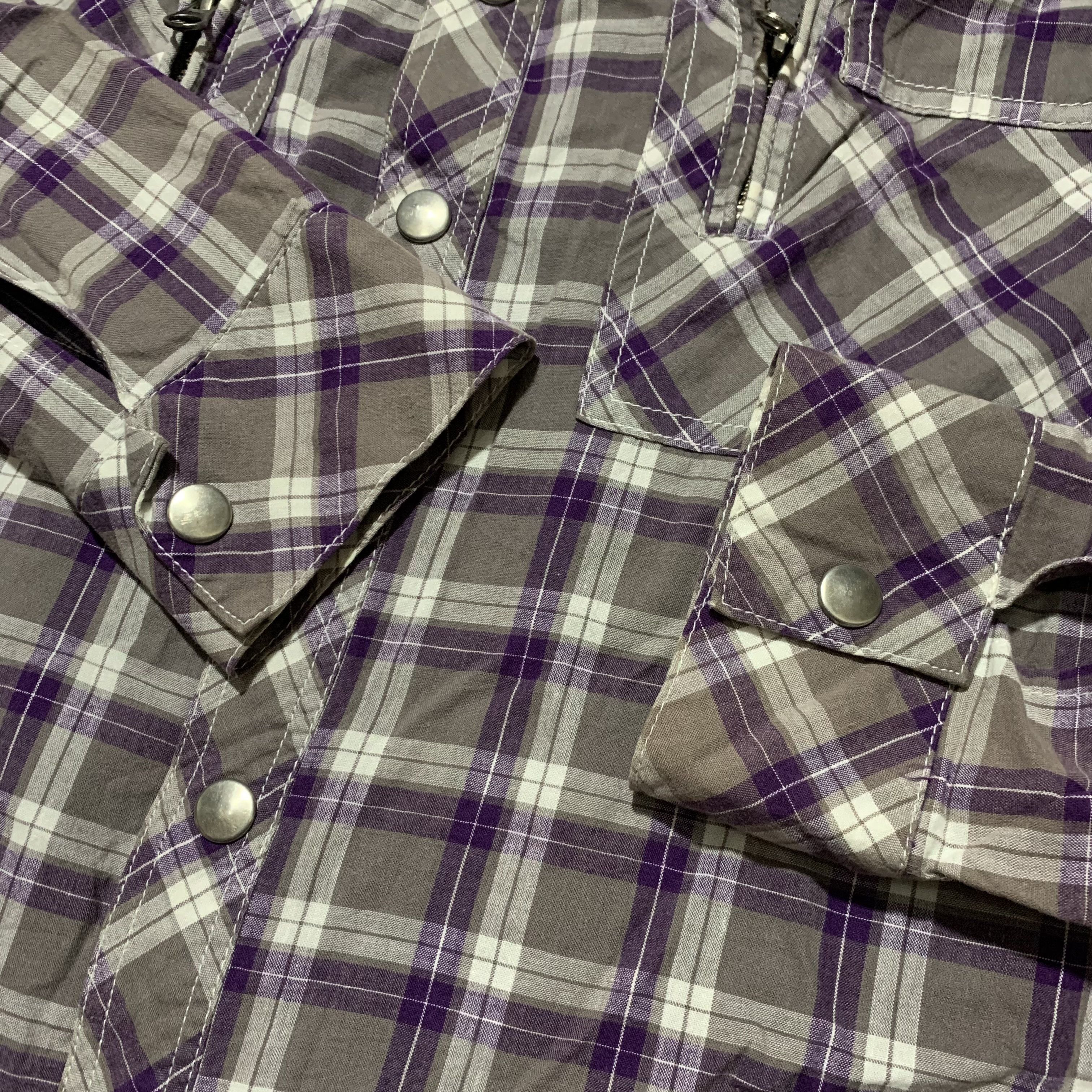 PPFM 2000s PPFM Plaid Pocket Zip Snap Button Shirt Size US M / EU 48-50 / 2 - 4 Thumbnail