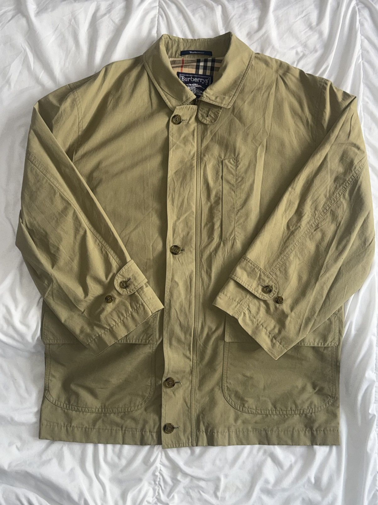 Burberry 🧥 Demi Trench / manteau Burberrys vintage beige Size 38R - 1 Thumbnail