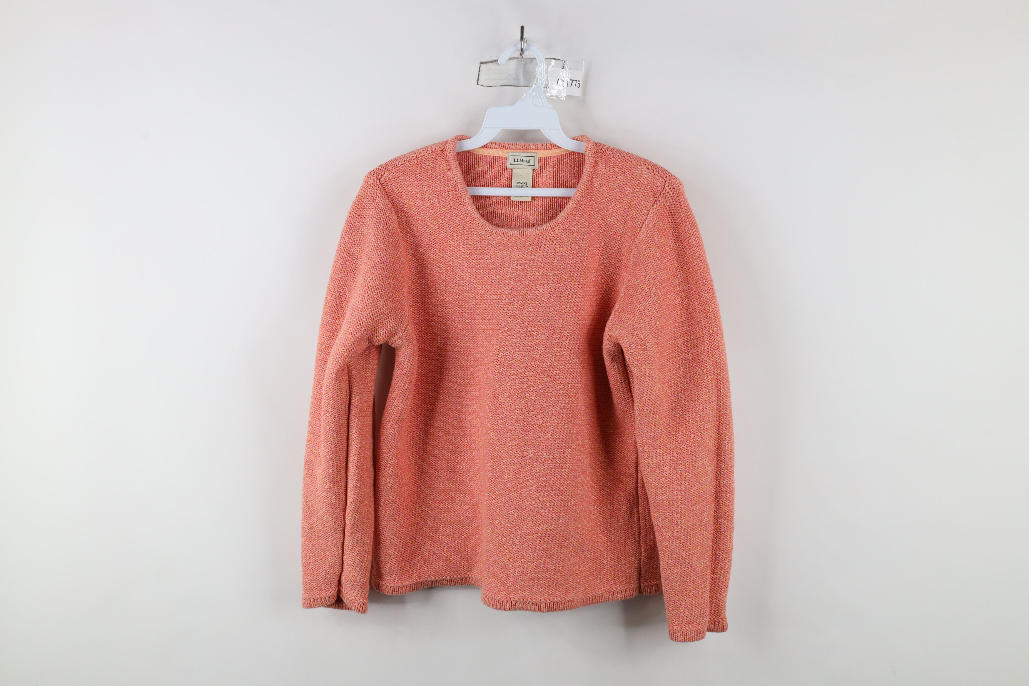L.L. Bean × Vintage Vintage LL Bean Blank Tight Weave Cotton Knit Sweater Pink Size M / US 6-8 / IT 42-44 - 1 Thumbnail