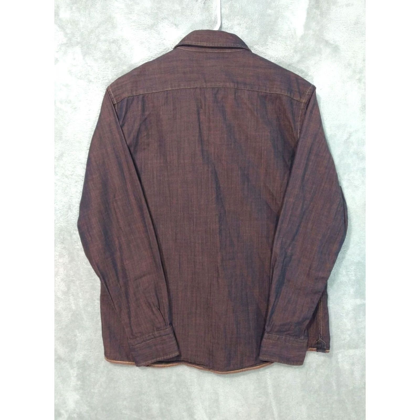 Carbon2Cobalt Carbon 2 Cobalt Shirt Mens Medium Red Denim Long Sleeve Button Up Cotton Size US M / EU 48-50 / 2 - 2 Thumbnail