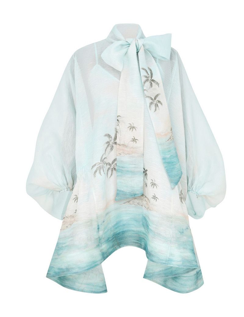 oc11z0226 Illuminate Billow Mini Dress In Multicolor