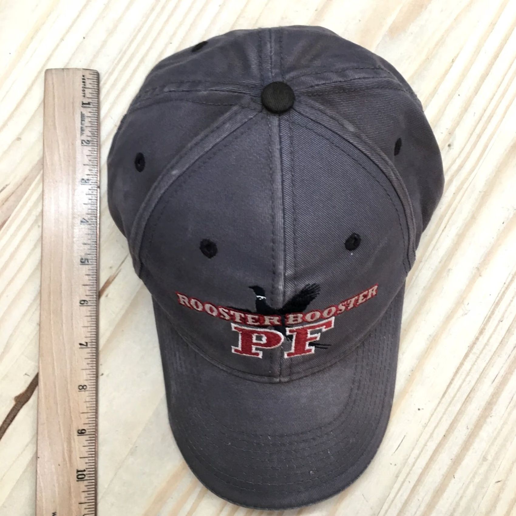 Vintage Rooster Booster PF Baseball Cap Hat One Size Grey Adjustable Embroidered Mens Size ONE SIZE - 3 Thumbnail