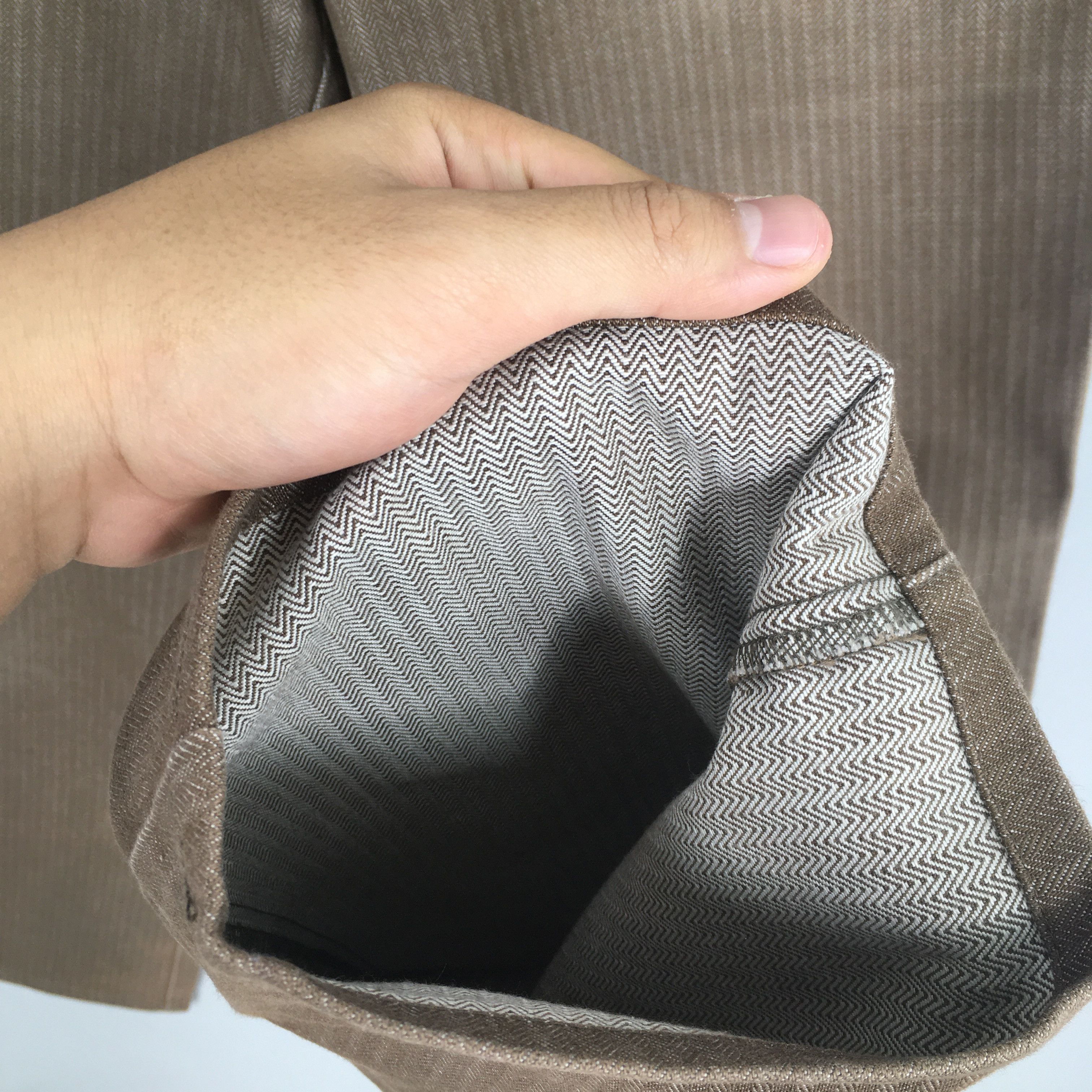 JUN MEN Size 29x30 Junmen Japan Herringbone Brown Pants Size US 29 - 4 Thumbnail